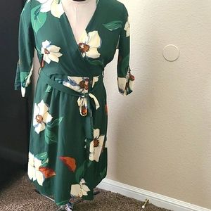 Monteau faux wrap dress